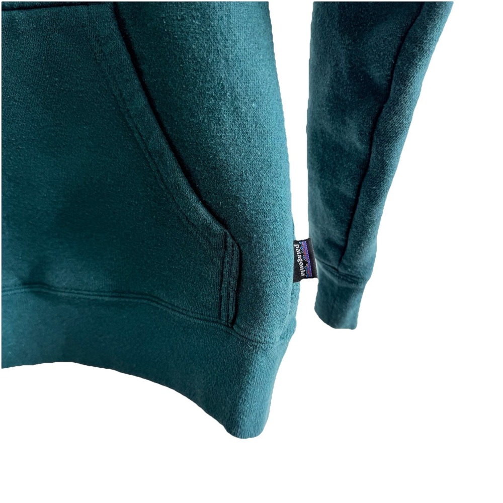 Men's Patagonia P-6 Logo Uprisal Hoodie Small Regular Fit Green Sweatshirt - Picture 2 of 5